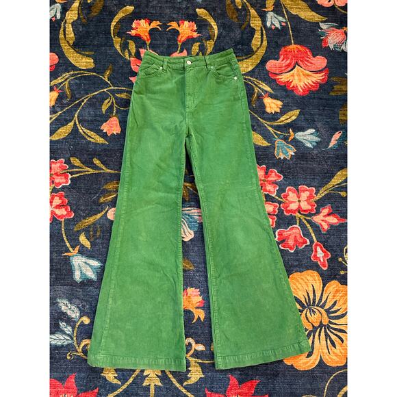 Rolla's Green Corduroy Eastcoast Flare Jeans Size 28 - Picture 3 of 9